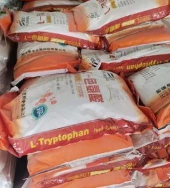 Solicitud personalizada de grado alimenticio L-triptófano en polvo CAS 73-22-3 para piensos refinados