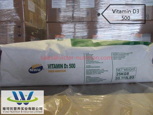 Vitamina D3 500 000 IU para piensos para animales de alto rendimiento Vd3 500 Vitaminas 5000 toneladas/mes