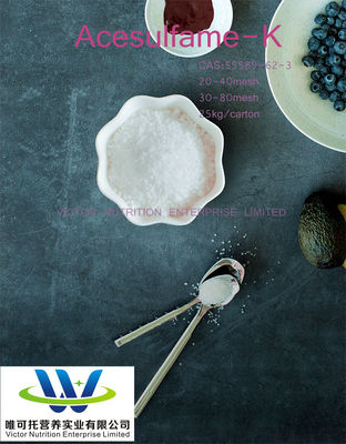 Grado alimenticio Acezulfame-K edulcorante con recursos naturales y aspartamo CAS 55589-62-3