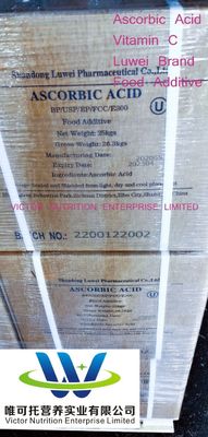 Material de embalaje de papel Shandong Luwei 99% de pureza de ácido ascórbico en polvo CAS 50-81-7