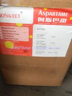 EINECS 245-261-3 Aspartame 100 malla de cristal fino blanco en polvo para sus necesidades
