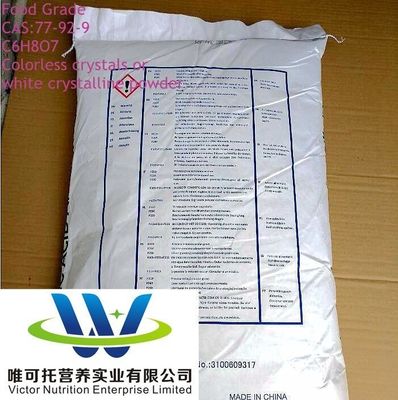 Ácido cítrico anhidro BP2012/USP32/FCC E330 para embalajes de papel de la categoría E330 CAS 77-92-9