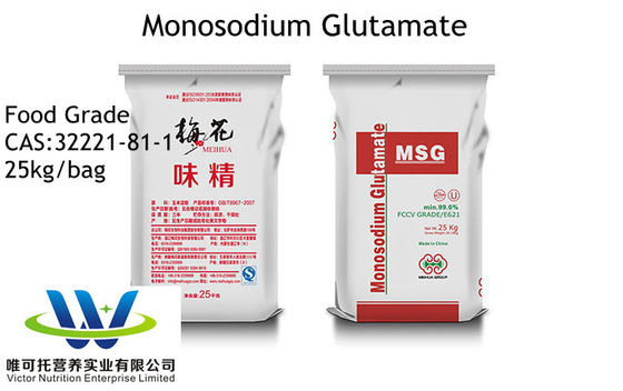 CAS No. 142-47-2 ISO Msg Sal condimento Glutamato monosódico 25 kg 30-120 malla Personalización