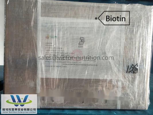 Biotina Vitamina H Aditivo alimentario de fórmula C10h16n2o3s y sustancias activas &gt; 90%