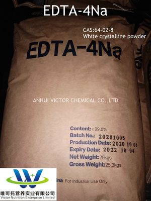EDTA orgánico de grado cosmético 2na en polvo con pedido personalizado en granel CAS 139-33-3