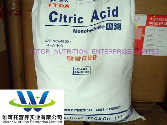 Ácido cítrico en polvo anhidro de grado alimenticio superior/número CAS 77-92-9/fórmula C6h8o7