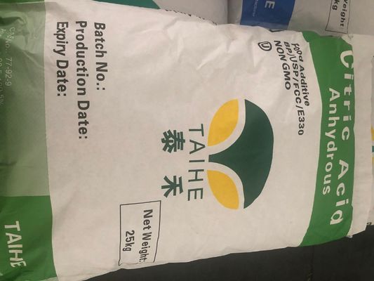 Ácido cítrico en polvo anhidro de grado alimenticio superior/número CAS 77-92-9/fórmula C6h8o7