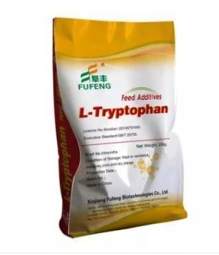 Solicitud personalizada de grado alimenticio L-triptófano en polvo CAS 73-22-3 para piensos refinados