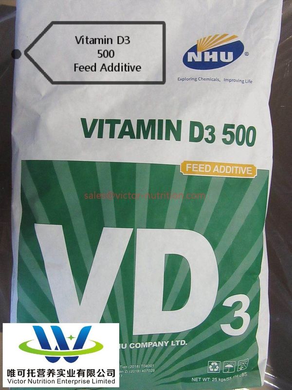Vitamina D3 500 000 IU para piensos para animales de alto rendimiento Vd3 500 Vitaminas 5000 toneladas/mes